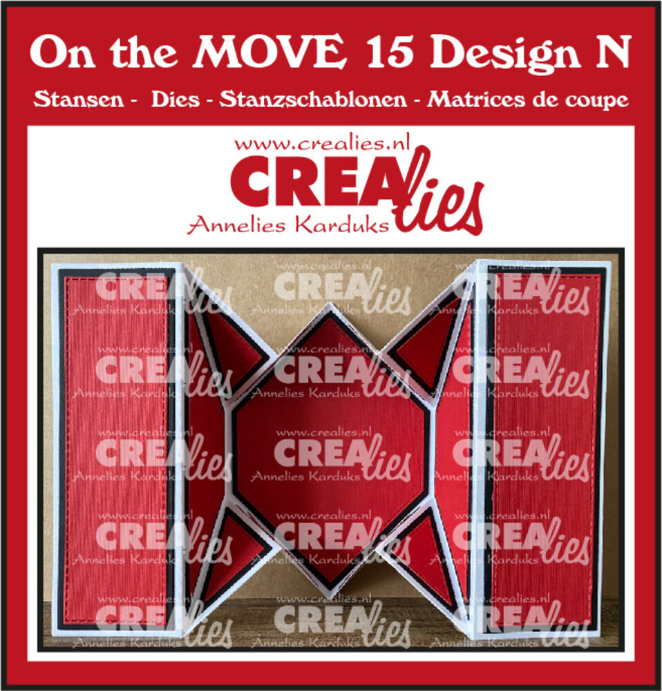Crealies On The Move Dies No. 15 Design N Fold Flat Box Card (CLMOVE15) Crealies On The Move Dies No. 15 Design N Fold Flat Box Card (CLMOVE15)