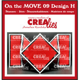 Crealies On The Move Stansen No. 9 Design H Vierkante Vouwkaart (CLMOVE09)