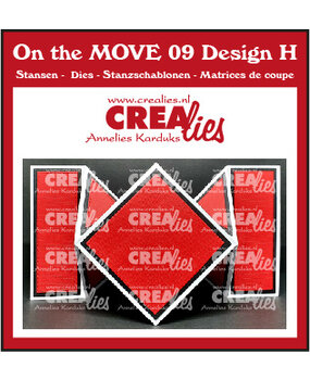 Crealies On The Move Stansen No. 9 Design H Vierkante Vouwkaart (CLMOVE09)
