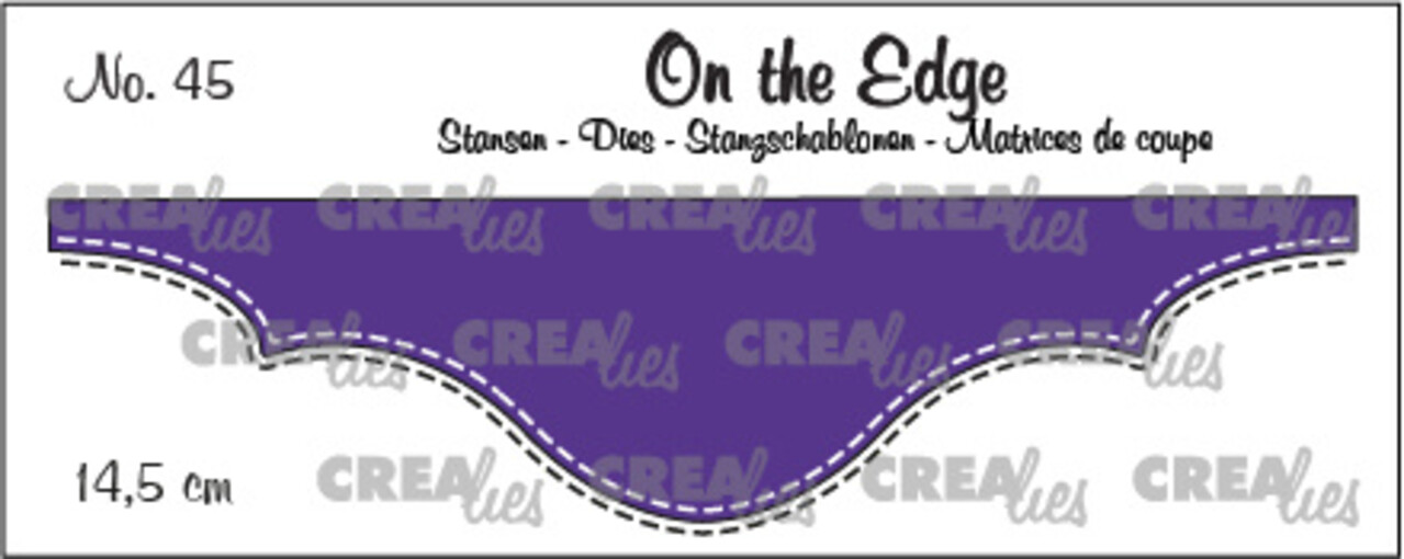 Crealies On The Edge Stansen No. 45 14.5 cm met Dubbele Stiksteeklijn (CLOTE45)