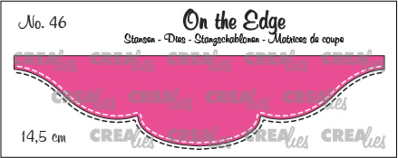 Crealies On The Edge Stansen No. 46 14.5 cm met Dubbele Stiksteeklijn (CLOTE46)