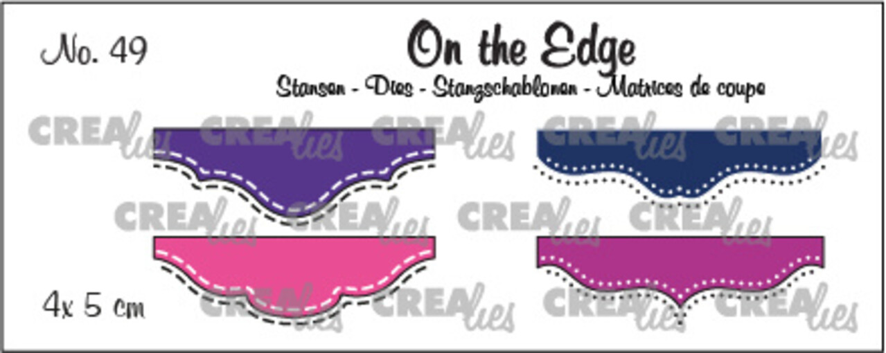 Crealies On The Edge Stansen No. 49 5 cm met Dubbele Stiksteeklijn/Dubbele Stippenlijn (CLOTE49) Crealies On The Edge Stansen No. 49 5 cm met Dubbele Stiksteeklijn/Dubbele Stippenlijn (CLOTE49)
