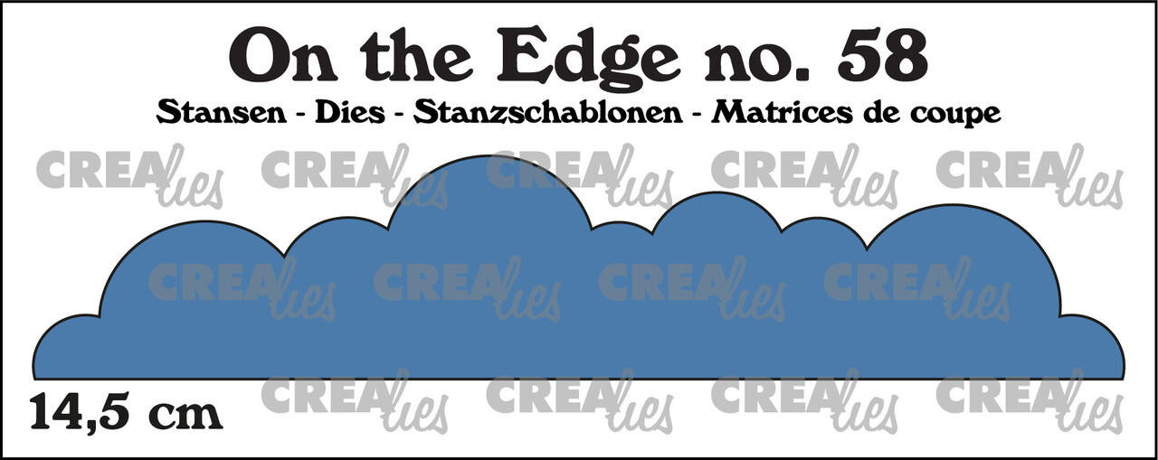 Crealies On The Edge Stansen No. 58 Wolken Gebogen (CLOTE58)