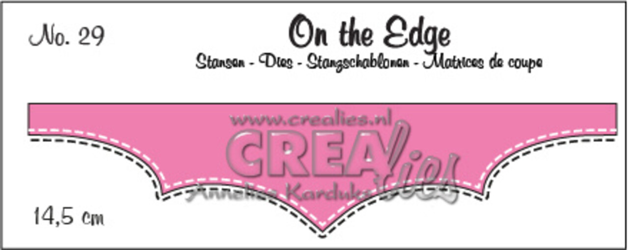 Crealies On The Edge XL Stansen No. 29 20.8 cm met Dubbele Stiksteeklijn (CLOTEXL29)