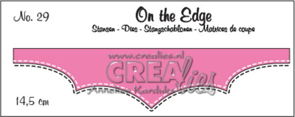 Crealies On The Edge XL Stansen No. 29 20.8 cm met Dubbele Stiksteeklijn (CLOTEXL29)