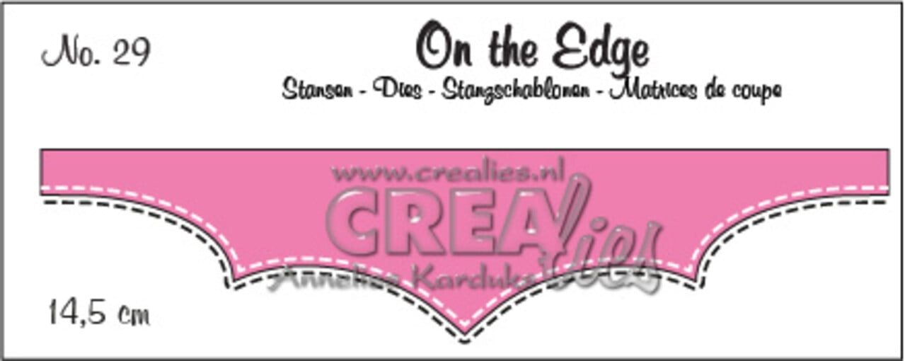 Crealies On The Edge Stansen No. 29 met Dubbele Stiksteeklijn (CLOTE29)