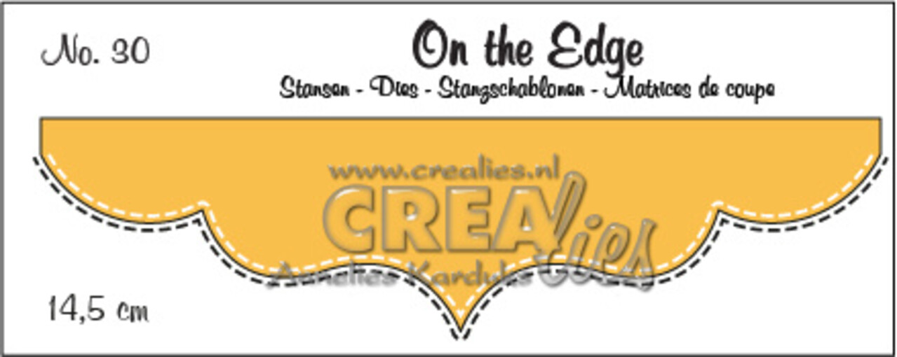 Crealies On The Edge Stansen No. 30 met Dubbele Stiksteeklijn (CLOTE30)