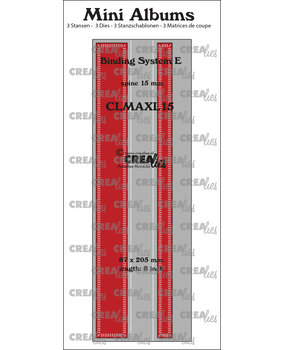 Crealies Mini Albums XL Binding System E (Spine 15 mm) with Stripes (CLMAXL15)