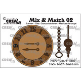 Crealies Mix & Match Stansen No. 02 Klok Met Ketting En Slinger (CLMix02)