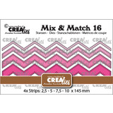 Crealies Mix & Match Stansen No. 16 Zigzag Strips Stippenlijn (CLMix16)