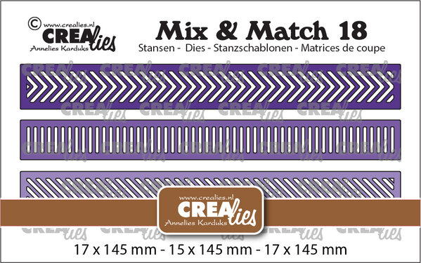 Crealies Mix & Match Stansen No. 18 Strips A (CLMIX18)