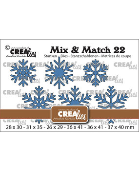 Crealies Mix & Match Dies No. 22 Snowflakes (CLMix22)