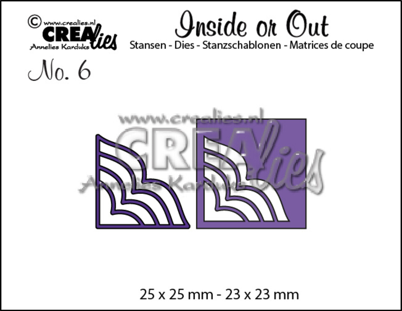 Crealies Inside Or Out Stansen No. 6 Corners A (CLIO06)
