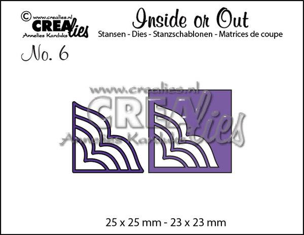 Crealies Inside Or Out Stansen No. 6 Corners A (CLIO06)