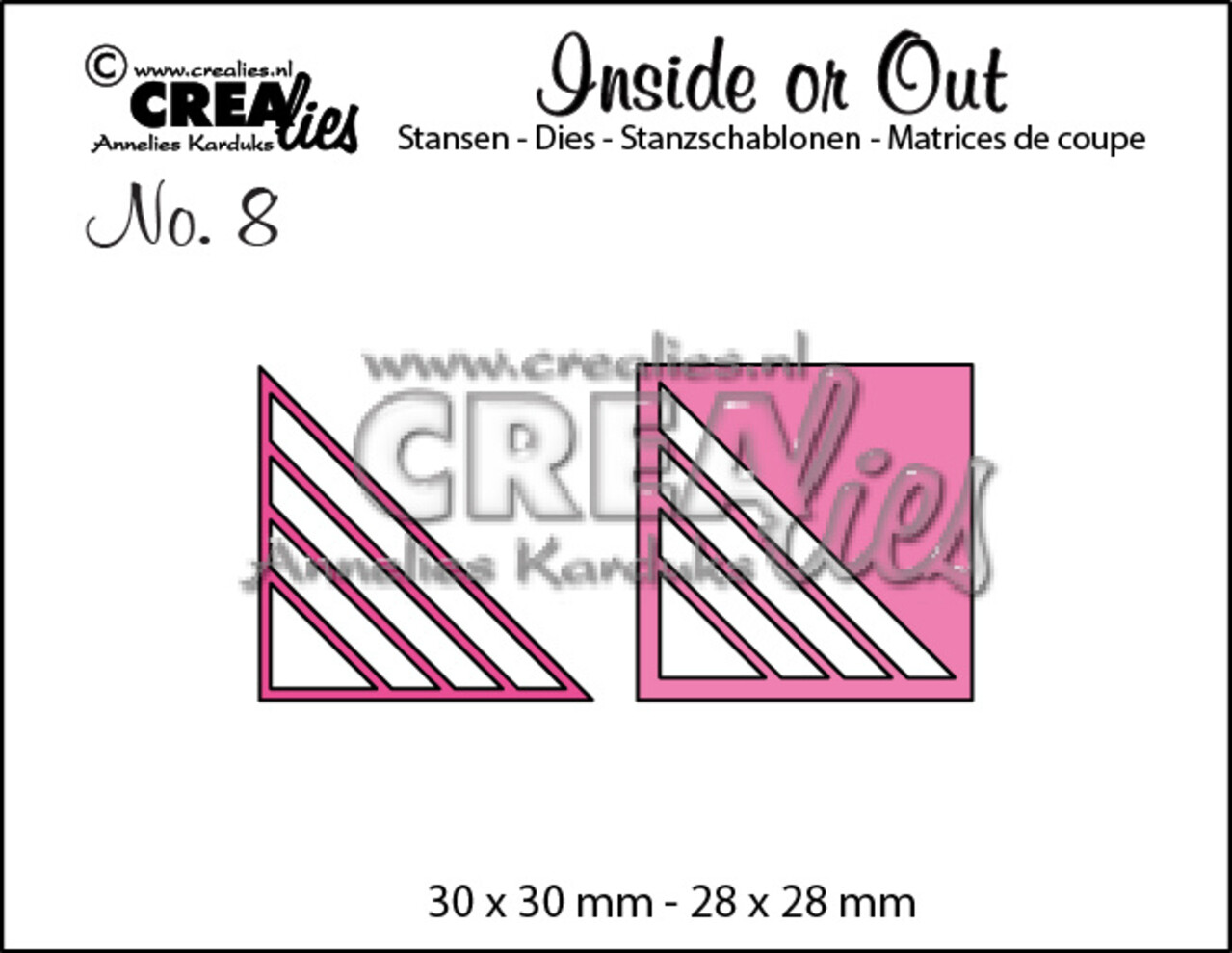 Crealies Inside Or Out Stansen No. 8 Corners C (CLIO08)