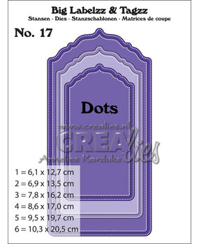 Crealies Big Labelzz & Tagzz Dies No. 17 With Dots (CLBigLT17)
