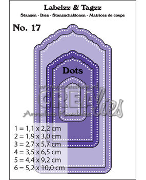 Crealies Labelzz & Tagzz Dies No. 17 with Dots (CLLT17)
