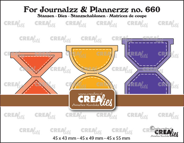 Crealies For Journalzz & Plannerzz Dies Tabs Set A (CLJP660)