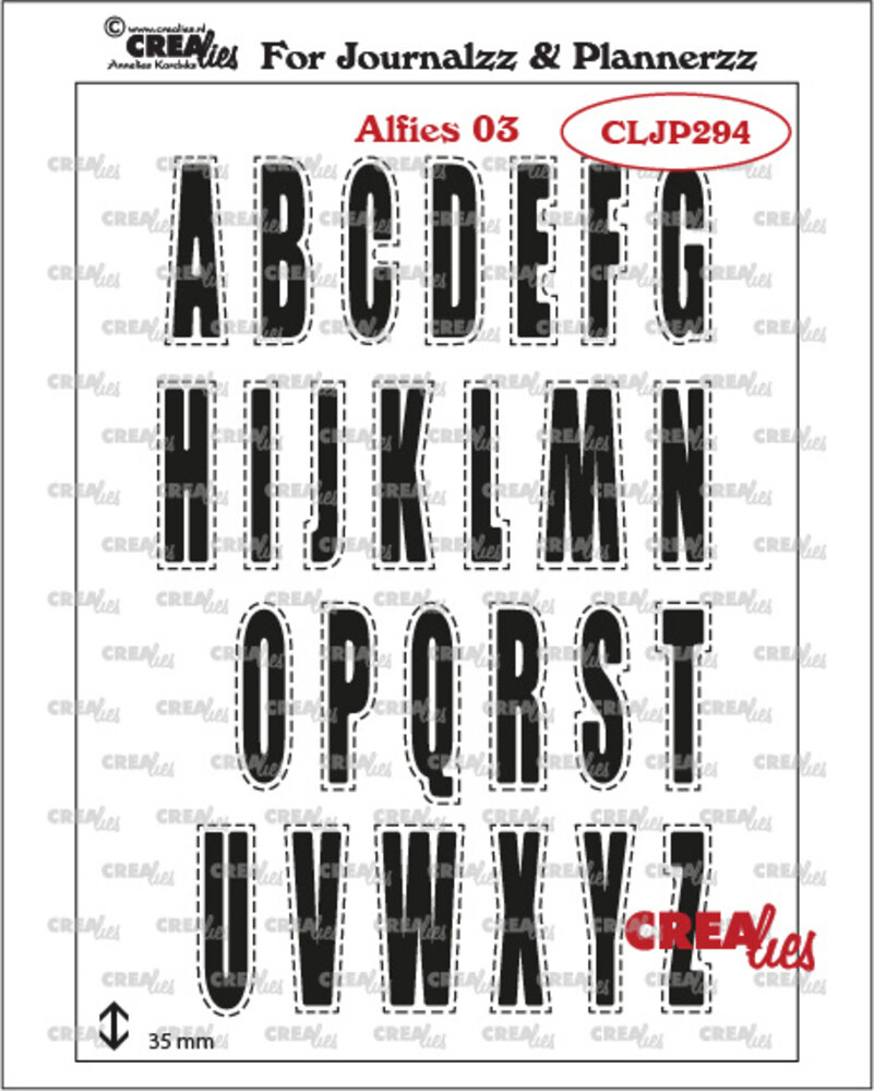 Crealies For Journalzz & Plannerzz Stempels Alfies 03 (CLJP294)