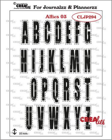 Crealies For Journalzz & Plannerzz Stempels Alfies 03 (CLJP294)