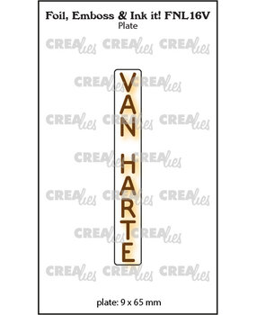 Crealies Foil Emboss & Ink It! Plate Dutch No. 16V Van Harte (FNL16V)