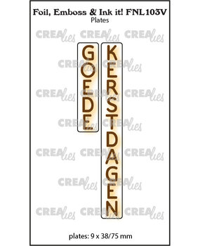 Crealies Foil Emboss & Ink It! Plate Dutch No. 103V Goede Kerstdagen (FNL103V)