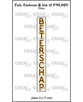 Crealies Foil Emboss & Ink It! Plate Dutch No. 2V Beterschap (FNL02V)