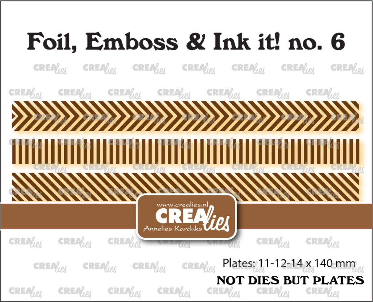 Crealies Foil Emboss & Ink It! Plates No. 06 Strips A (CLFEI06) Crealies Foil Emboss & Ink It! Plates No. 06 Strips A (CLFEI06)