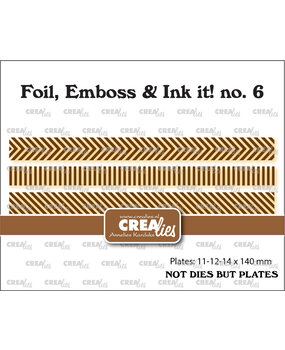 Crealies Foil Emboss & Ink It! Plates No. 06 Strips A (CLFEI06)
