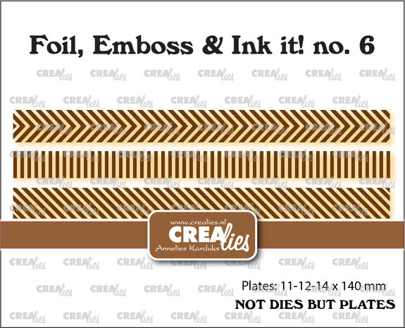 Crealies Foil Emboss & Ink It! Plates No. 06 Strips A (CLFEI06) Crealies Foil Emboss & Ink It! Plates No. 06 Strips A (CLFEI06)