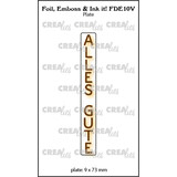 Crealies Foil Emboss & Ink It! Plate German No. 10V Alles Gute (FDE10V)