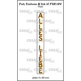 Crealies Foil Emboss & Ink It! Plate German No. 12V Alles Liebe (FDE12V)