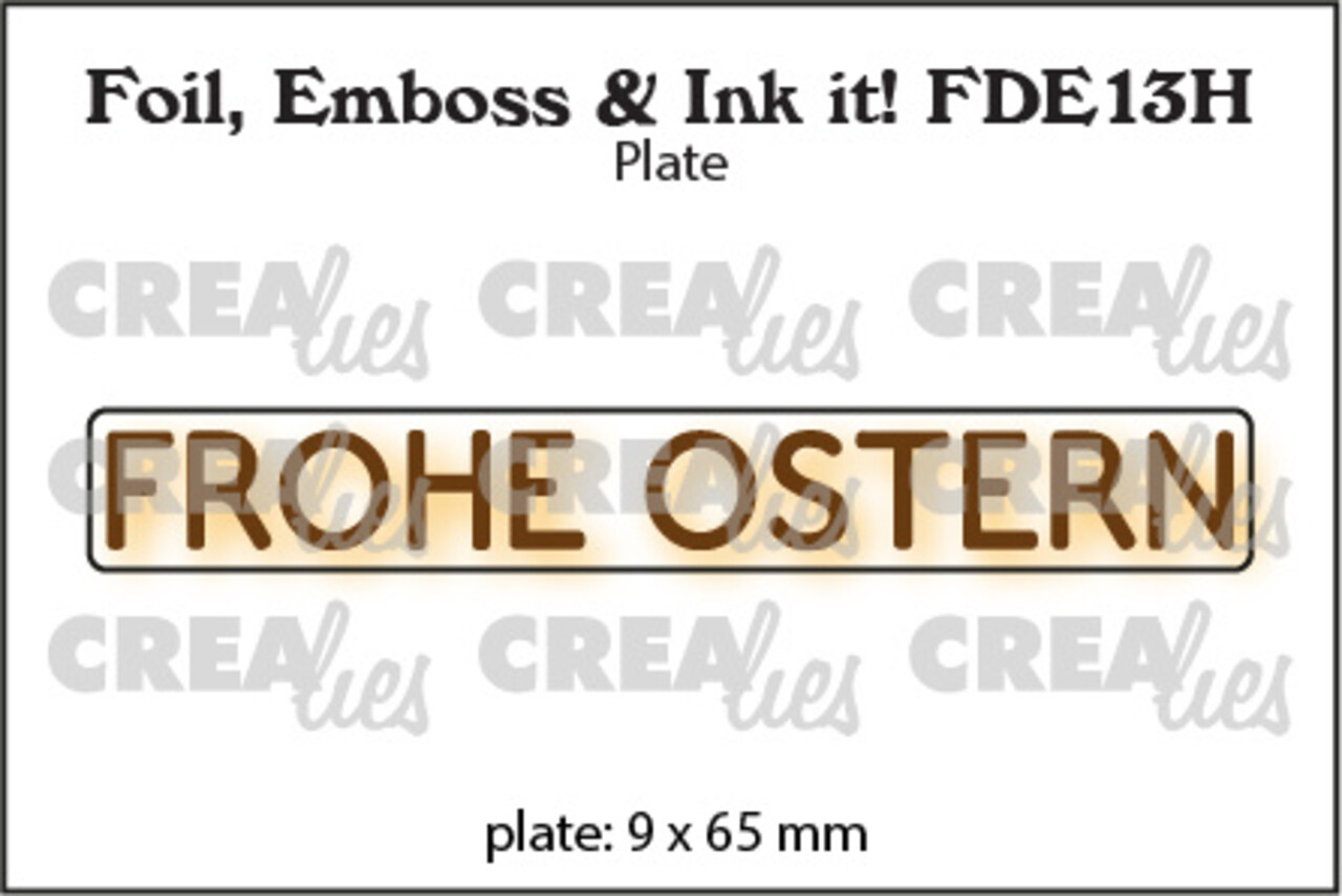 Crealies Foil Emboss & Ink It! Plate German No. 13H Frohe Ostern (FDE13H) Crealies Foil Emboss & Ink It! Plate German No. 13H Frohe Ostern (FDE13H)