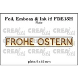 Crealies Foil Emboss & Ink It! Plate German No. 13H Frohe Ostern (FDE13H)