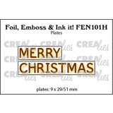 Crealies Foil Emboss & Ink It! Plate English No. 101H Merry Christmas (FEN101H)