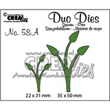 Crealies Duo Stansen No. 58A Blaadjes 12 Spiegelbeeld (CLDD58A)