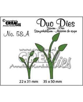 Crealies Duo Stansen No. 58A Blaadjes 12 Spiegelbeeld (CLDD58A)