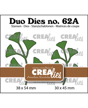 Crealies Duo Dies No. 62A Leaves 14 Mirror Image (CLDD62A)