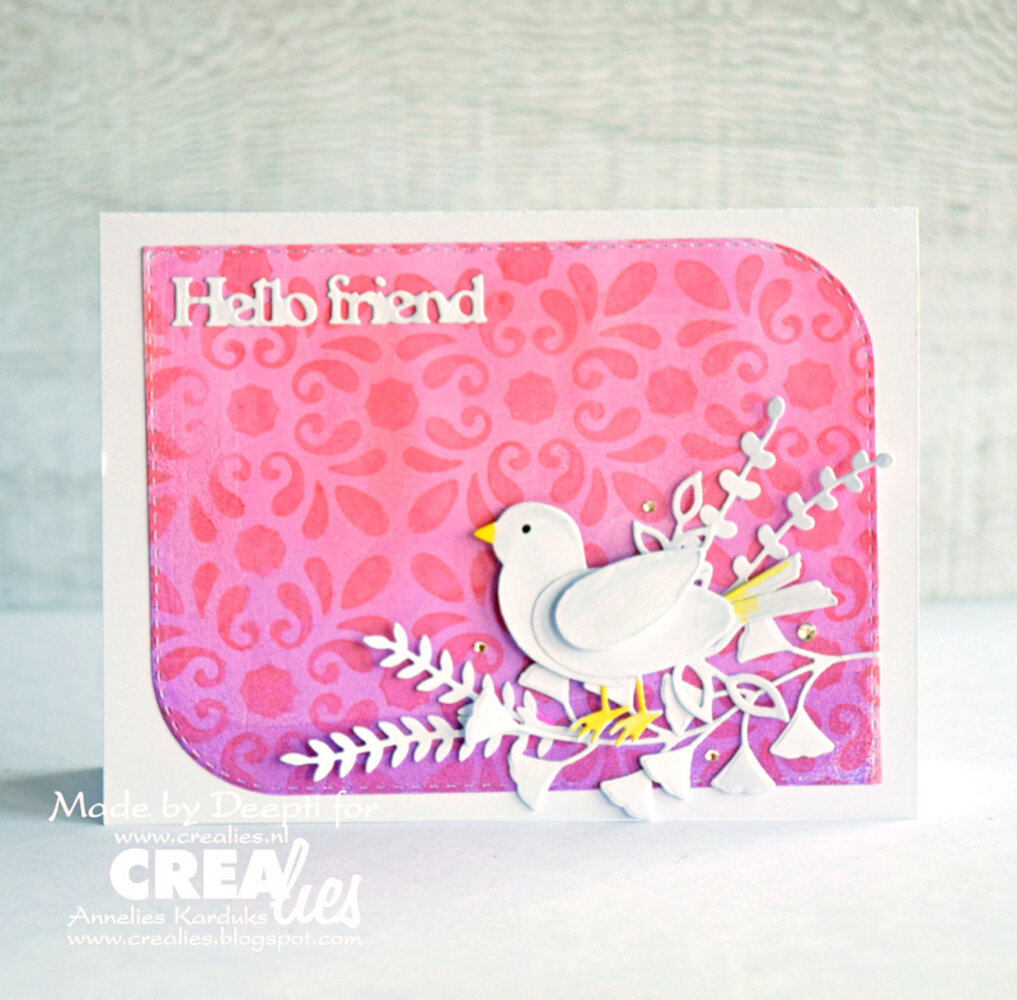 Crealies Duo Stansen No. 62A Blaadjes 14 Spiegelbeeld (CLDD62A)