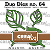 Crealies Duo Stansen No. 64 Blaadjes 16 Dicht + Open (CLDD64)