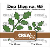 Crealies Duo Dies No. 65 Holly Leaves 17 (CLDD65)