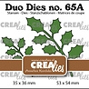 Crealies Duo Stansen No. 65A Hulst Blaadjes 17 Spiegelbeeld (CLDD65A)