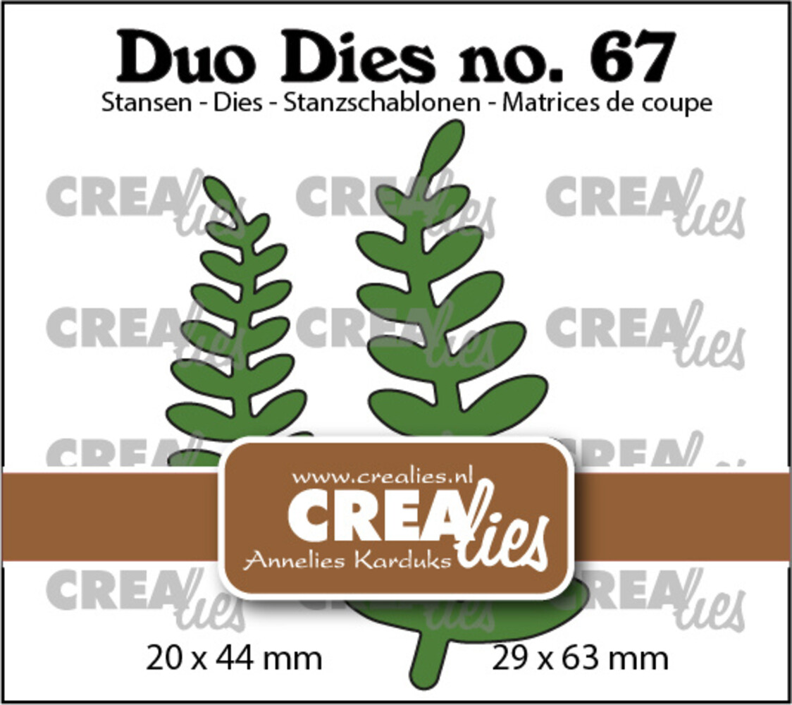 Crealies Duo Stansen No. 67 Blaadjes 18 Dichte (CLDD67)