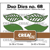 Crealies Duo Stansen No. 68 Blaadjes 19 Open + Dichte (CLDD68)
