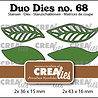Crealies Duo Dies No. 68 Leaves 19, Solid + Open (CLDD68)