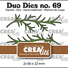 Crealies Duo Dies No. 69 Branches A, Small (CLDD69)