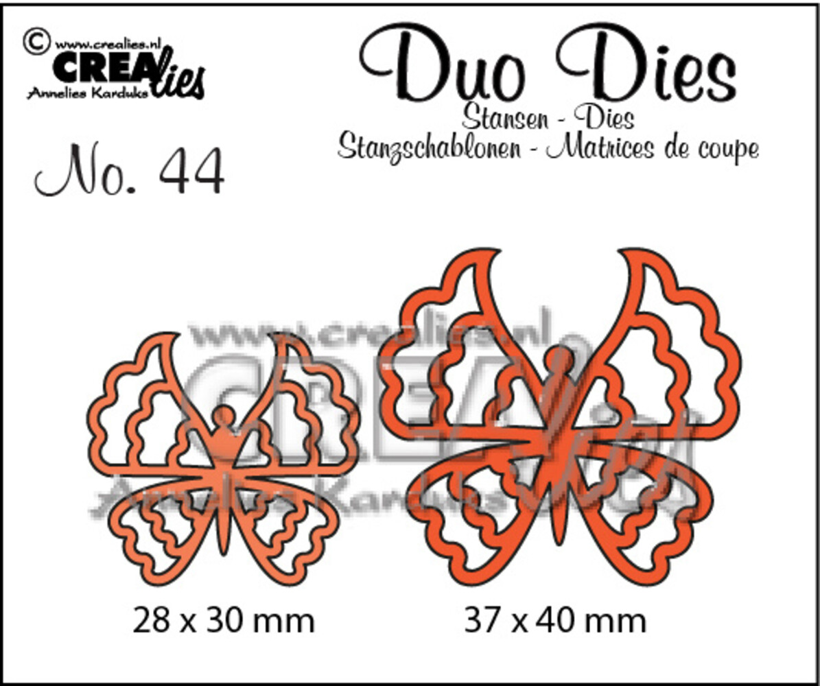 Crealies Duo Dies No. 44 Butterflies 6 (CLDD44) Crealies Duo Dies No. 44 Butterflies 6 (CLDD44)