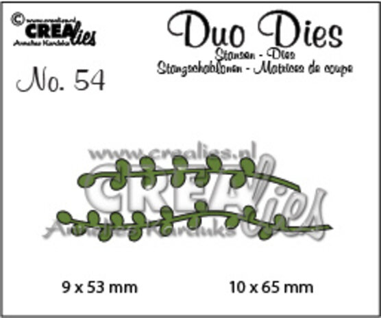 Crealies Duo Stansen No. 54 Blaadjes 9 (CLDD54)