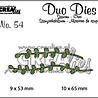 Crealies Duo Stansen No. 54 Blaadjes 9 (CLDD54)