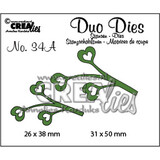 Crealies Duo Stansen No. 34A Blaadjes 4 Spiegelbeeldig (CLDD34A)